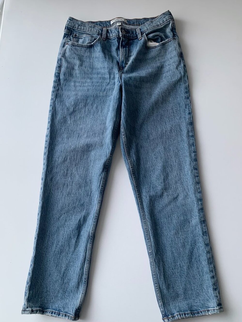 Abercrombie Fitch Curve Love The Straight Leg Mid Rise Jeans Size 30